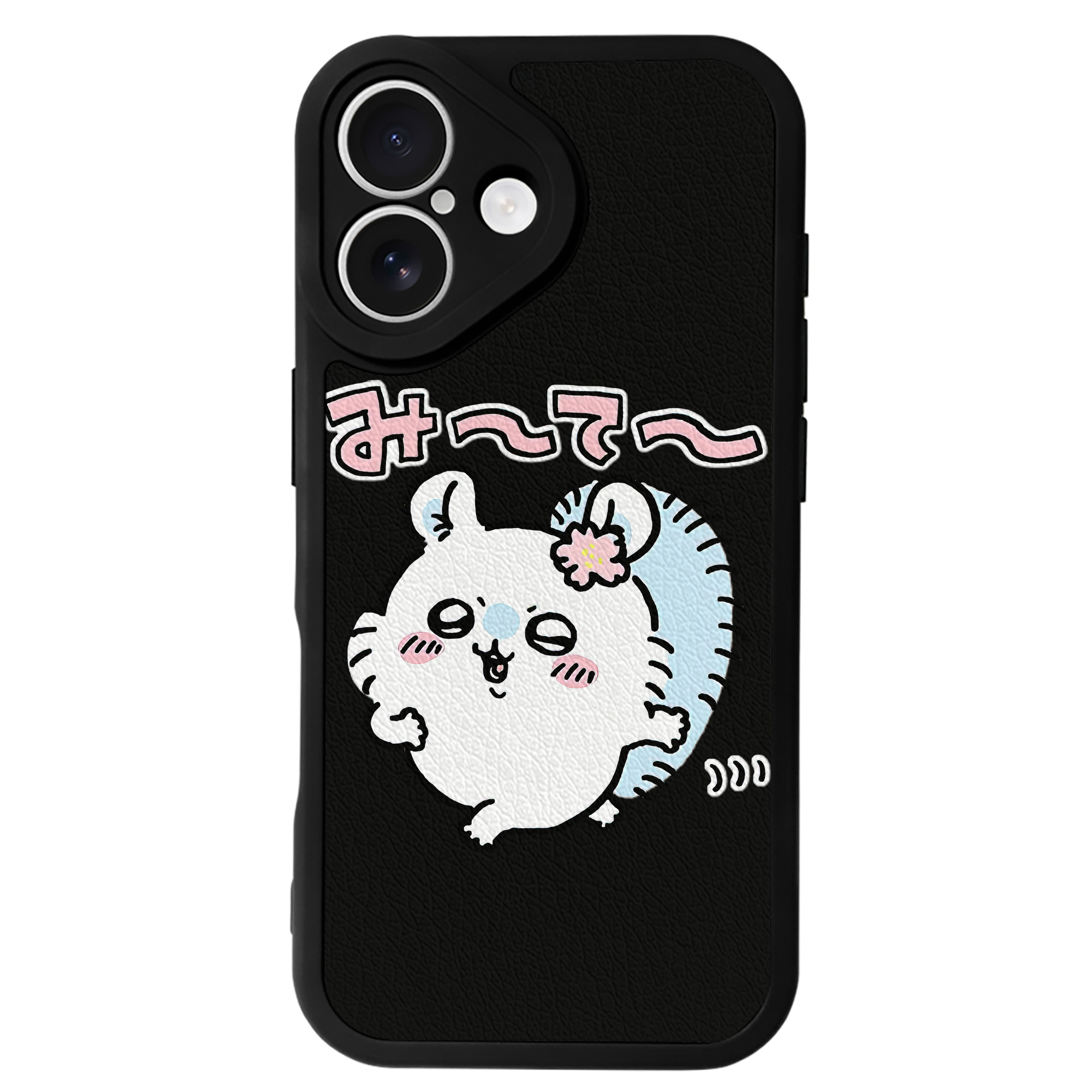 （画像用） ちいかわ モモンガ Chii-kawa Momonga 【iPhone 16シリーズ対応】シリコンスマホケース（レザー調） 材質：シリコン